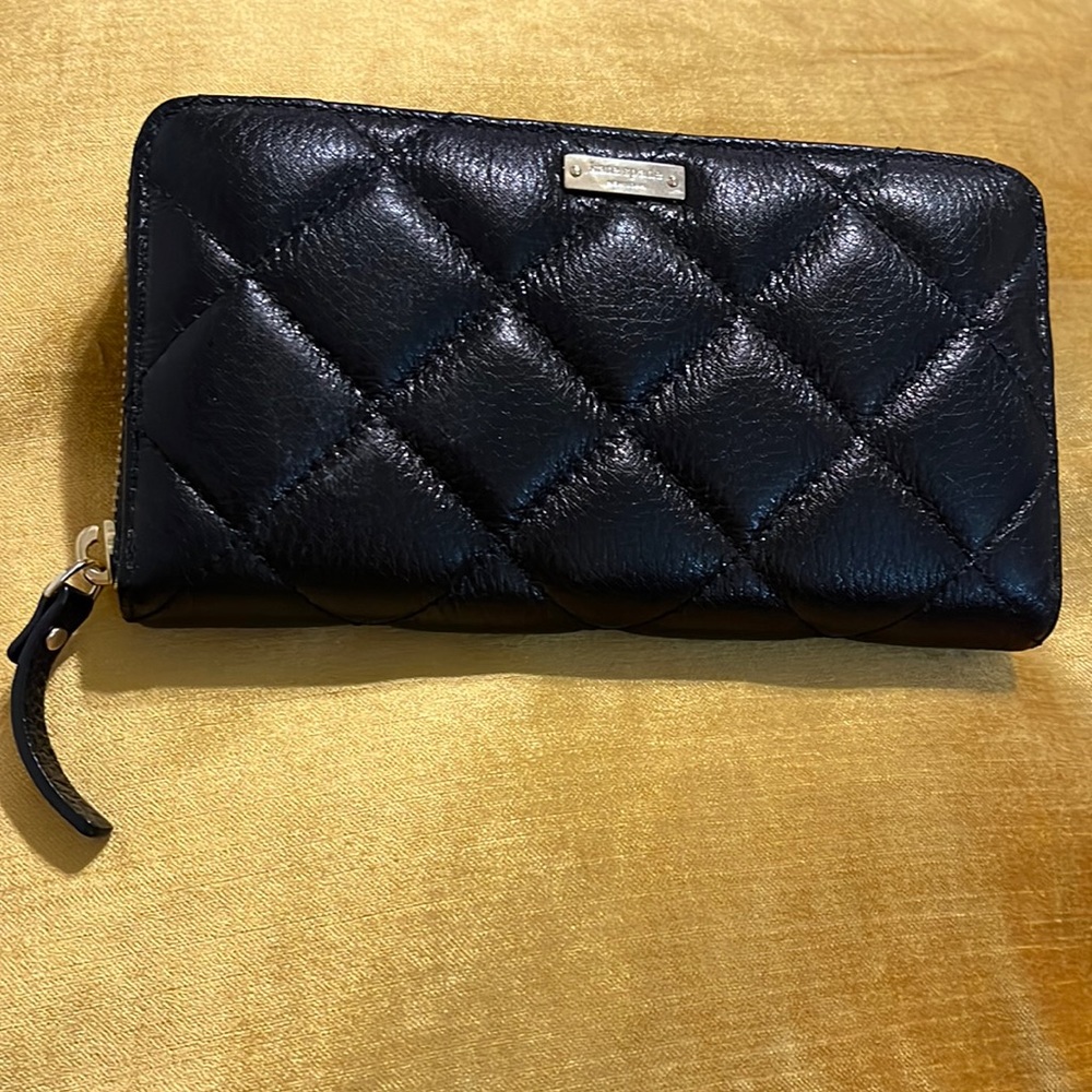 Kate Spade Black Quilted Wallet NWOT